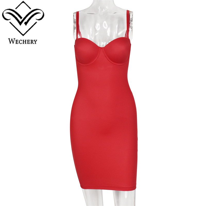 Women'S Red Formal Wear - Красные платья Wechery для женщин, корректирующее