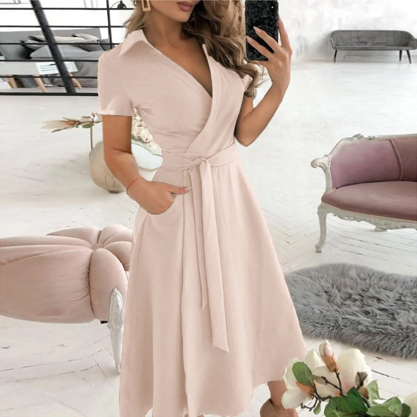 Женское офисное платье с рюшам – обзор и цена Women'S Red Formal Wear
